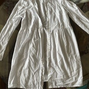 Women's White Button-Up Coat